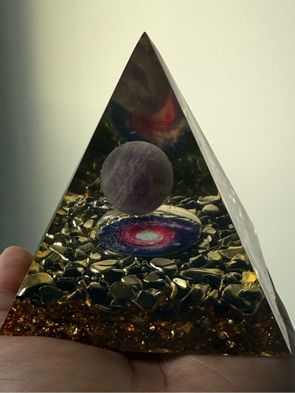 Amethyst Orgone Galaxy Pyramid